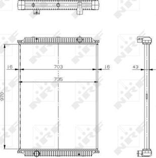 NRF 509564X - Radiator, engine cooling autospares.lv