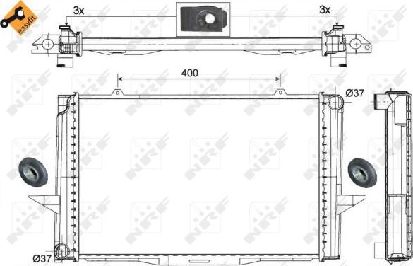 NRF 509509 - Radiator, engine cooling autospares.lv