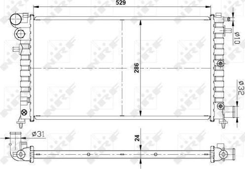 NRF 509502 - Radiator, engine cooling autospares.lv