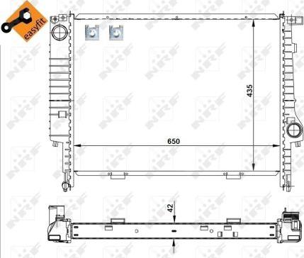 NRF 509589 - Radiator, engine cooling autospares.lv