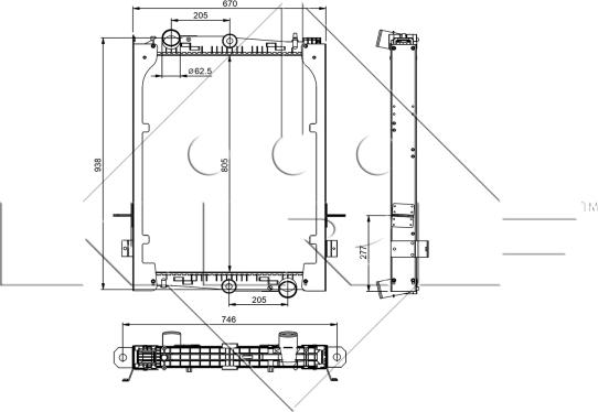 NRF 509585 - Radiator, engine cooling autospares.lv