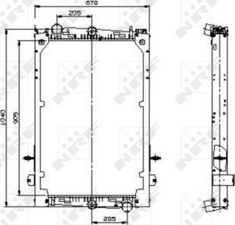 NRF 509586 - Radiator, engine cooling autospares.lv