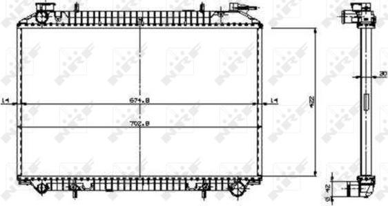 NRF 509534 - Radiator, engine cooling autospares.lv