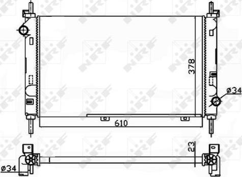 NRF 509528A - Radiator, engine cooling autospares.lv