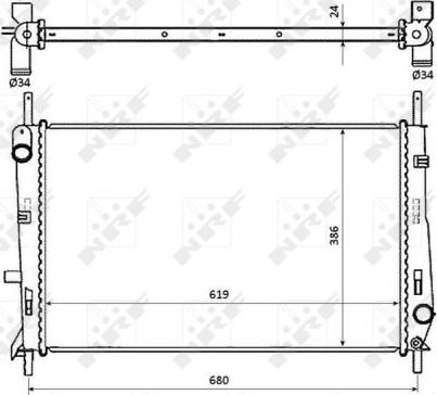 NRF 509528 - Radiator, engine cooling autospares.lv