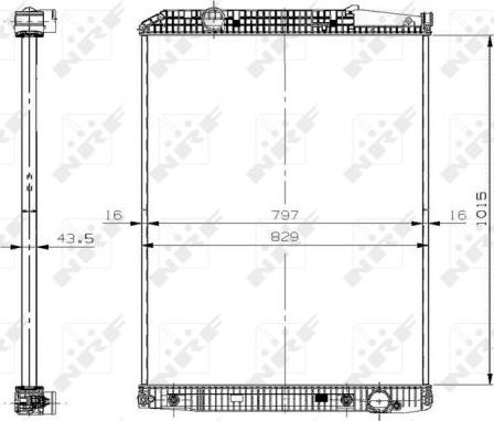 NRF 509578X - Radiator, engine cooling autospares.lv