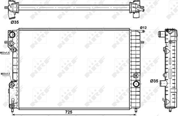 NRF 509689 - Radiator, engine cooling autospares.lv