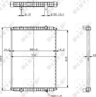 NRF 509707 - Radiator, engine cooling autospares.lv