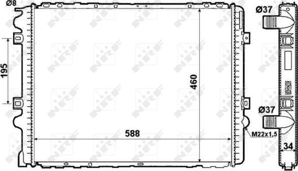 NRF 509710 - Radiator, engine cooling autospares.lv