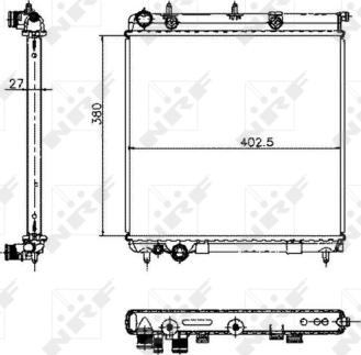 NRF 50447 - Radiator, engine cooling autospares.lv