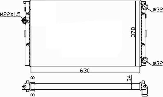 NRF 50455 - Radiator, engine cooling autospares.lv