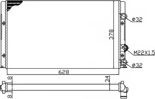 NRF 50457A - Radiator, engine cooling autospares.lv