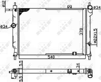 NRF 504647 - Radiator, engine cooling autospares.lv