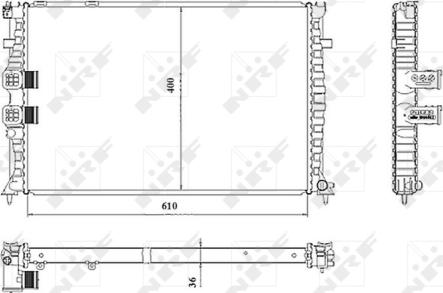 NRF 50468 - Radiator, engine cooling autospares.lv