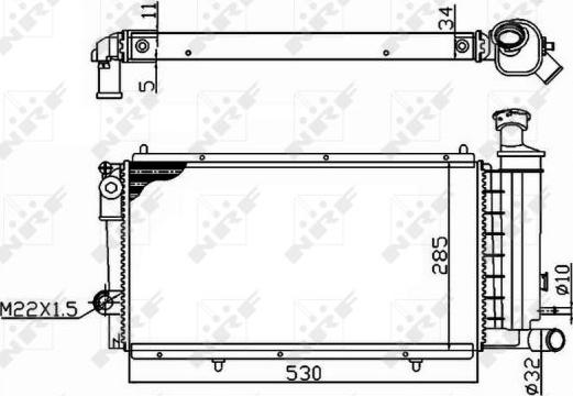 NRF 50406A - Radiator, engine cooling autospares.lv