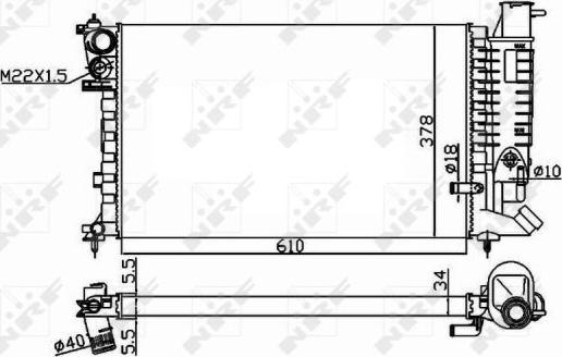 NRF 50419 - Radiator, engine cooling autospares.lv