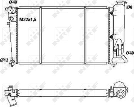 NRF 50414 - Radiator, engine cooling autospares.lv