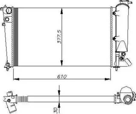 NRF 50415 - Radiator, engine cooling autospares.lv