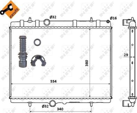 NRF 50437 - Radiator, engine cooling autospares.lv