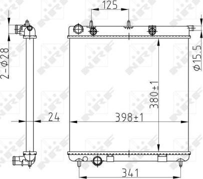 NRF 50429A - Radiator, engine cooling autospares.lv