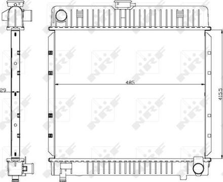 NRF 504250 - Radiator, engine cooling autospares.lv