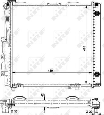 NRF 504258 - Radiator, engine cooling autospares.lv