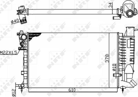 NRF 50475 - Radiator, engine cooling autospares.lv