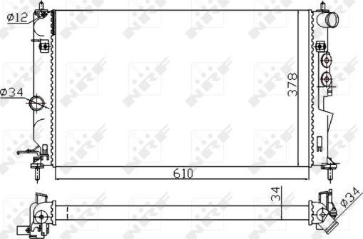 NRF 50563A - Radiator, engine cooling autospares.lv