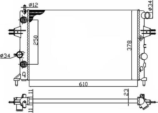 NRF 50562A - Radiator, engine cooling autospares.lv