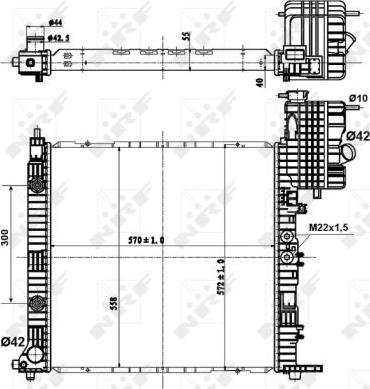 NRF 50581 - Radiator, engine cooling autospares.lv