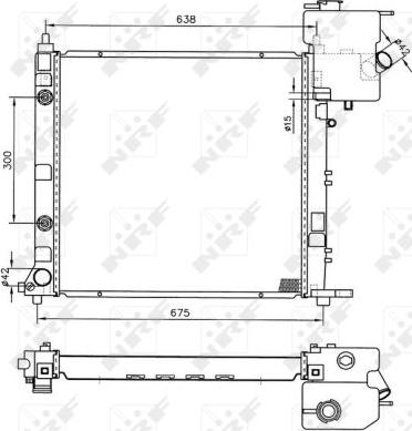 NRF 50582 - Radiator, engine cooling autospares.lv