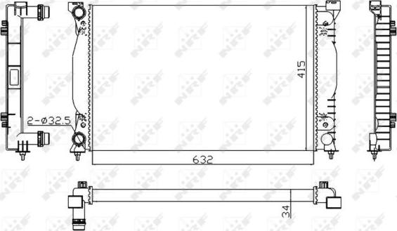 NRF 50539A - Radiator, engine cooling autospares.lv