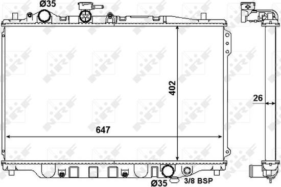 NRF 506518 - Radiator, engine cooling autospares.lv