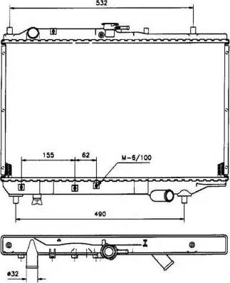 NRF 506521 - Radiator, engine cooling autospares.lv