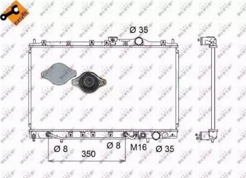 NRF 506658 - Radiator, engine cooling autospares.lv