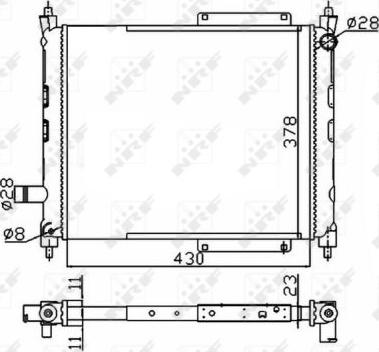 NRF 50128A - Radiator, engine cooling autospares.lv