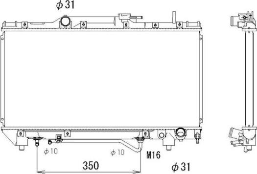 NRF 503968 - Radiator, engine cooling autospares.lv