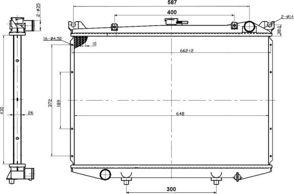 NRF 503492 - Radiator, engine cooling autospares.lv