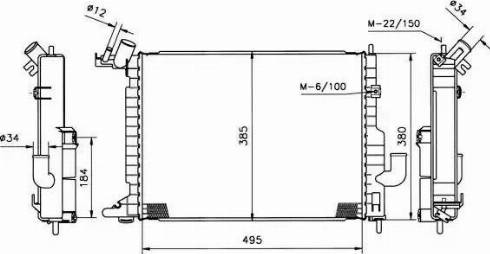 NRF 50221 - Radiator, engine cooling autospares.lv