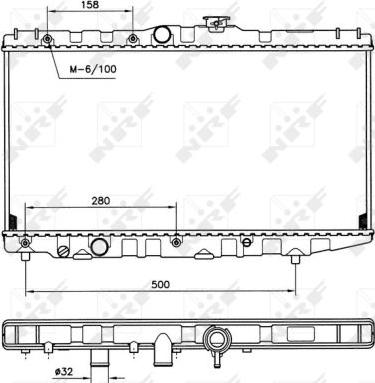 NRF 507581 - Radiator, engine cooling autospares.lv