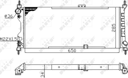 NRF 507522A - Radiator, engine cooling autospares.lv