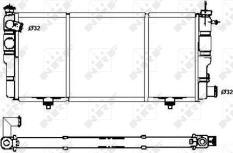 NRF 507120 - Radiator, engine cooling autospares.lv