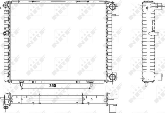 NRF 507351 - Radiator, engine cooling autospares.lv