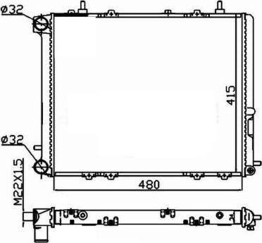 NRF 507352A - Radiator, engine cooling autospares.lv