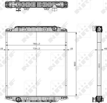 NRF 519567 - Radiator, engine cooling autospares.lv