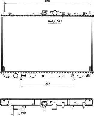 NRF 519517 - Radiator, engine cooling autospares.lv