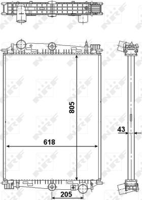 NRF 519585 - Radiator, engine cooling autospares.lv