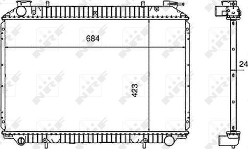 NRF 519534 - Radiator, engine cooling autospares.lv