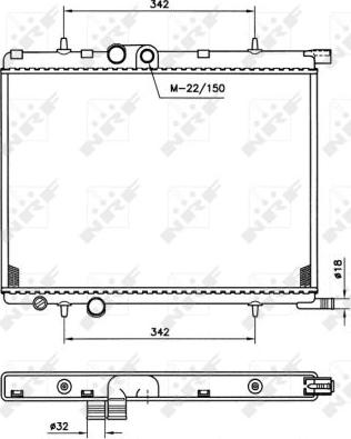 NRF 519525 - Radiator, engine cooling autospares.lv