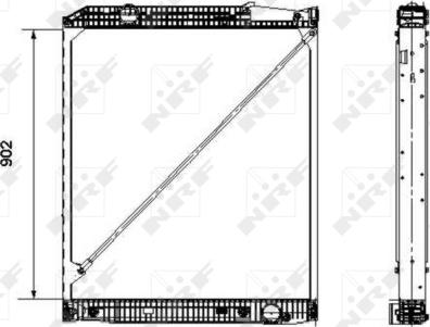 NRF 519576 - Radiator, engine cooling autospares.lv